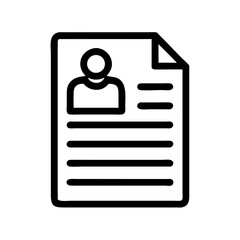 Poster - Resume Page Icon Representing Professional CV and Career Profile Document