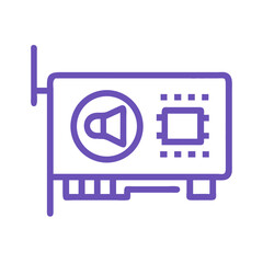 Poster - Sound Card Icon Representing Audio Processing and Computer Sound Hardware