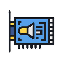 Poster - Sound Card Icon Representing Audio Processing and Computer Sound Hardware