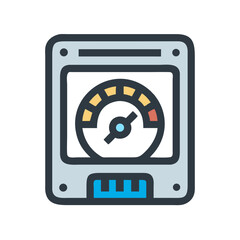Leinwandbilder - SSD Drive Icon Representing Solid-State Storage Device for High-Speed Data Access