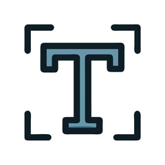 Poster - Text Symbol Icon Representing Typography and Font Design Elements