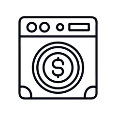 Poster - Washing Machine Icon Representing Money Laundering or Financial Crime Concept