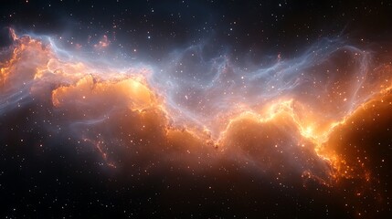 Wall Mural - Cosmic nebulae display vibrant energy in deep space.