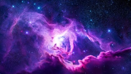 a beautiful purple nebula in space