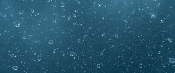 Wall Mural - rain drops on a window pane with a blue background