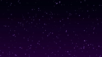 Wall Mural - starry night sky blue purple animation,glowing and shiny stars twinkle ,space and galaxy dark nature motion background