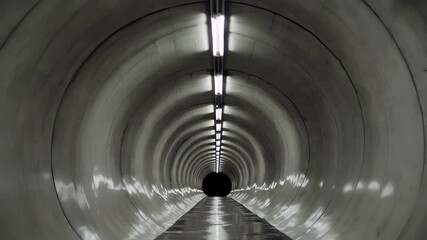 Poster - Echoing Silence in an Empty Tunnel with Soft Lighting Effects