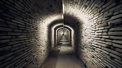 Poster - Mystical Journey Through a Dimly Lit Tunnel of Intrigue and Wonder
