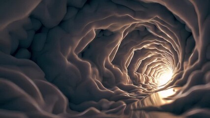 Poster - Ethereal Golden Pathway Through a Mystical Dreamlike Environment
