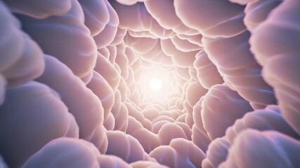 Poster - Ethereal Journey Through Celestial Clouds in Soft Pastel Colors