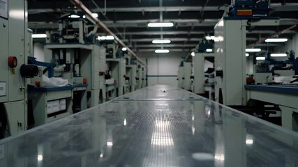 Poster - Silent Factory Floor with Industrial Equipment and Modern Machinery