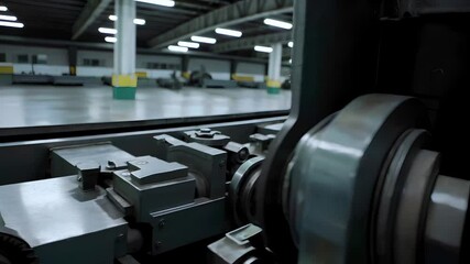 Poster - Silent Factory Interior with Machines in a Modern Industrial Space