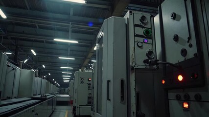 Poster - Silent Factory Interior Capturing Stillness and Simplicity in Environment