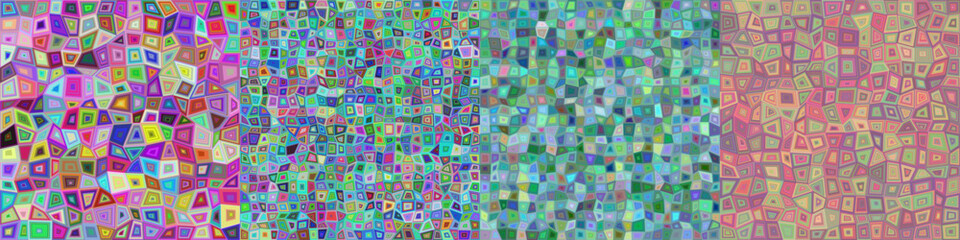 Poster - Abstract rectangle polygon background set