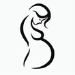 © Natallia - Icon of a Pregnant Woman Silhouette Reflecting Motherhood