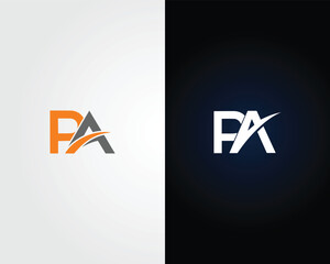 Poster - Letter PA creative monogram logo design concept vector template.