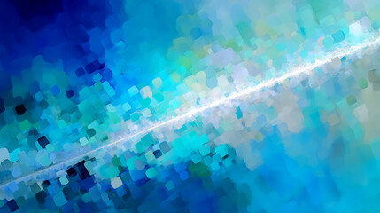 Poster - Abstract image of blue and turquoise squares, creating a vibrant and dynamic visual effect, showcasing a modern and energetic design, ideal for various digital applications