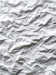 Poster - Crumpled Paper Texture Background - Abstract of crumpled white paper, symbolizing texture, chaos, disorder, creativity, and transformation