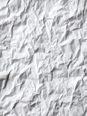 Poster - Crumpled Paper Texture Background - Abstract grayscale of crumpled paper, symbolizing texture, chaos, imperfection, age, and transformation