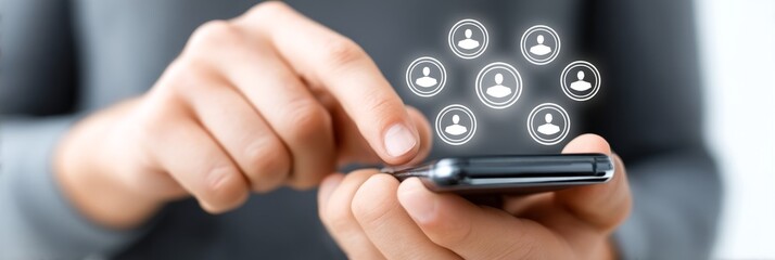 Poster - Mobile CRM: Streamlining Client Management - Effortless client management, anytime, anywhere. Boost productivity, enhance communication, improve customer relationships, access data instantly
