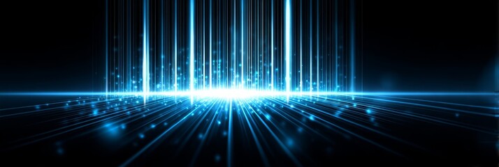 Poster - Abstract Energy Streams - Futuristic technology, energy, glowing streams, abstract background, science fiction concept
