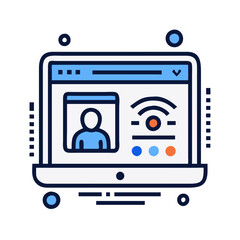 Poster - Online profile, Social Media Platform vector illustration design