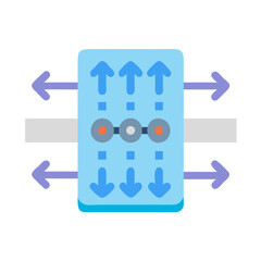 Poster - Data flow with arrows and data processing illustration
