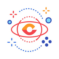 Poster - Abstract Eye Orbit Icon Illustration Vector Art