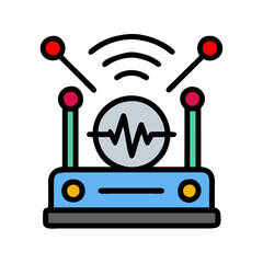 Poster - stylized illustration of equipment for scientific testing analysis