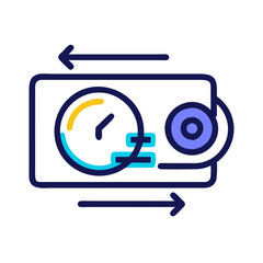 Poster - Timer Setting, Time Management, Speed Control Vector Illustration