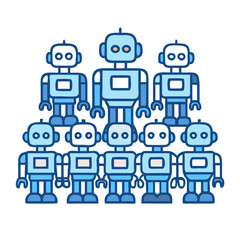 Poster - Robots: A Team of Future-Forward, Blue AI Devices