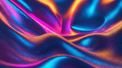 Poster - grainy noise texture with an abstract gradient background and futuristic design featuring colorful l