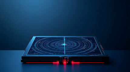Poster - Futuristic Glowing Digital Display Panel