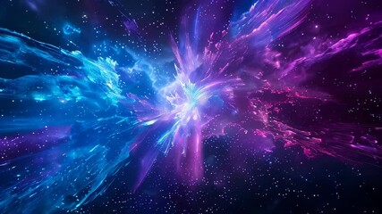 Poster - Exploring vibrant cosmic backgrounds in deep space filled with swirling colors and bright stars