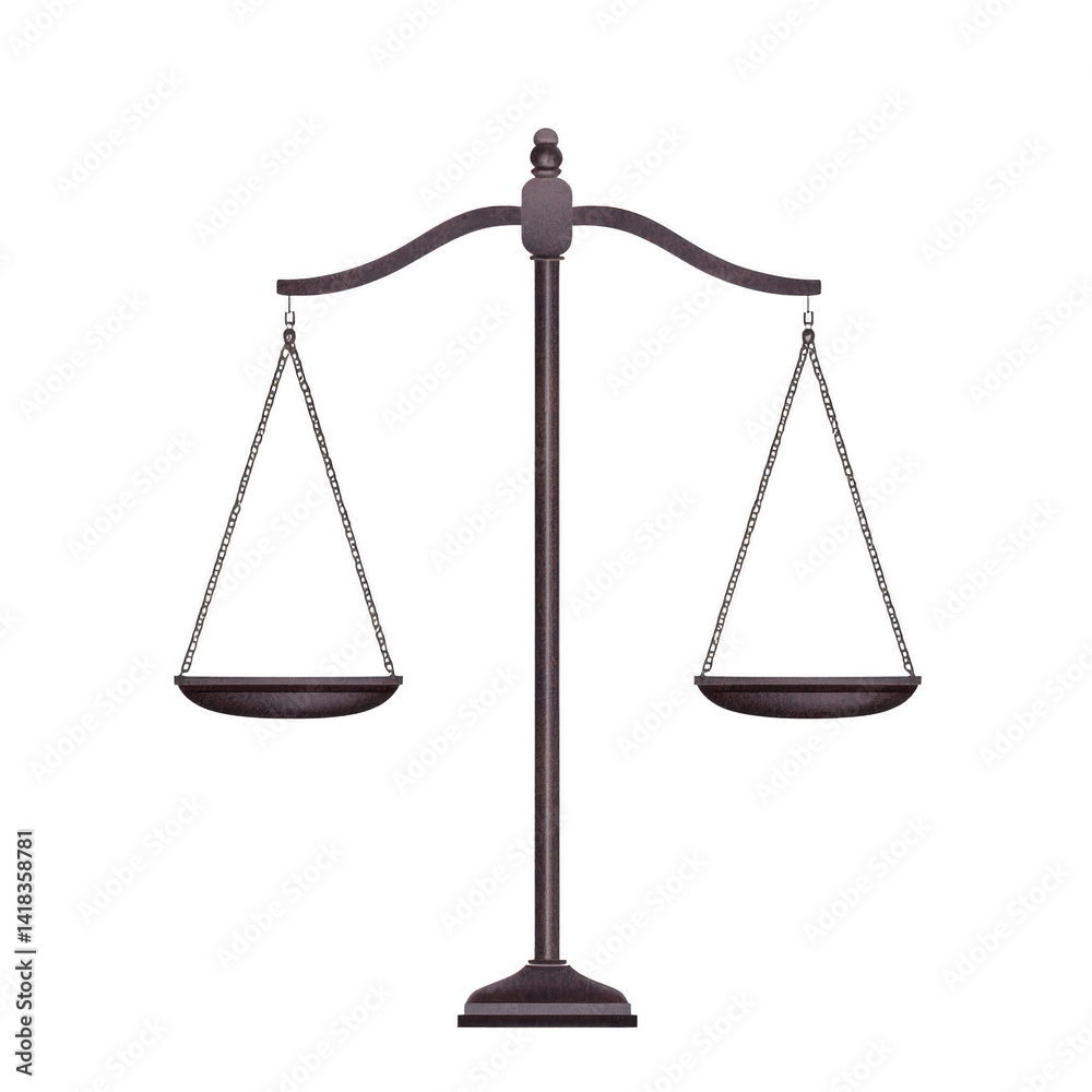 balanced scale symbolizes justice and fairness, often used in legal ...