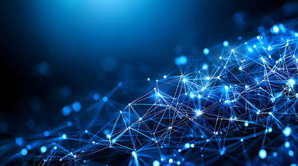 Poster - Abstract Network Design Background In Dark Blue