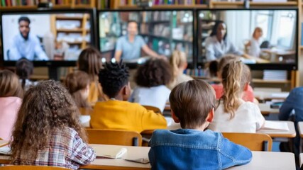 Poster - Students Engaged in Virtual Learning During Classroom Session Generative AI