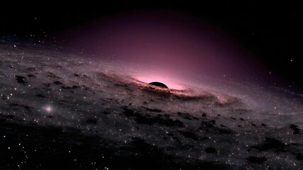 Poster - Cosmic Black Hole Surrounded by Luminous Gas in Deep Space Generative AI