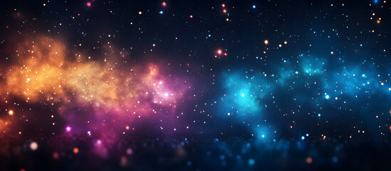 Wall Mural - night sky filled with colorful stars and the milky way galaxy background of the starry sky with a pa