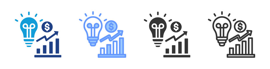 Poster - Innovation icon set multiple style collection