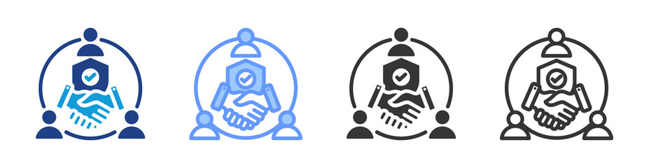 Aufkleber - Trust icon set multiple style collection