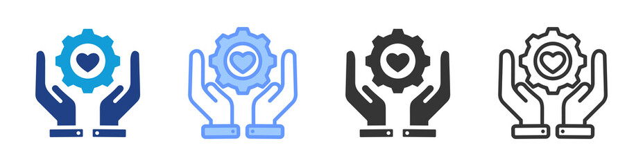 Poster - Dedication icon set multiple style collection