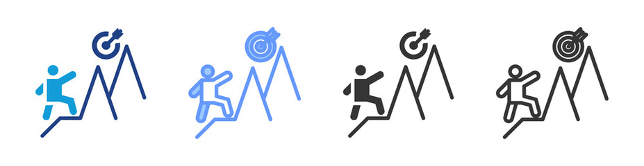Poster - Perseverance icon set multiple style collection