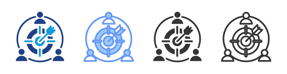 Poster - Precision icon set multiple style collection