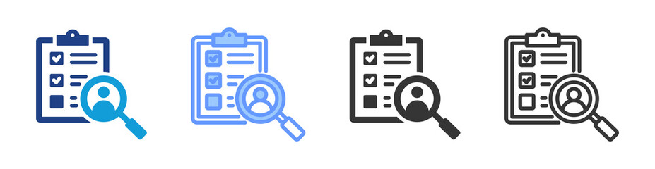 Poster - Criteria icon set multiple style collection