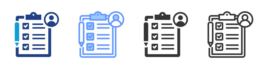 Poster - Subjective Measures icon set multiple style collection