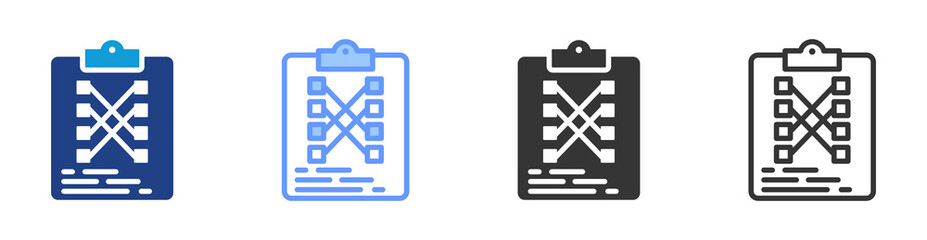 Poster - Matching Test icon set multiple style collection