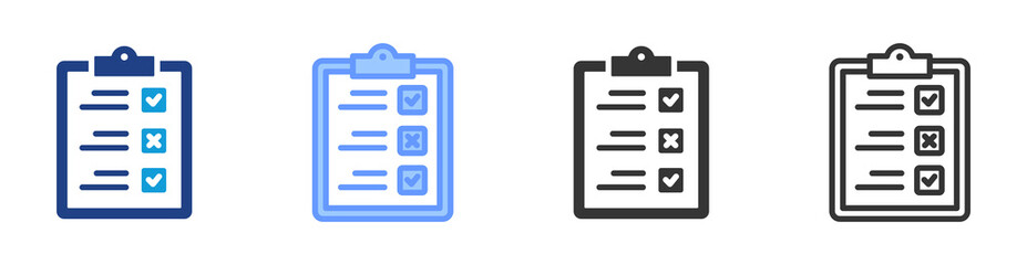 Poster - True False Test icon set multiple style collection