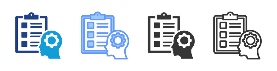 Poster - Aptitude Test icon set multiple style collection