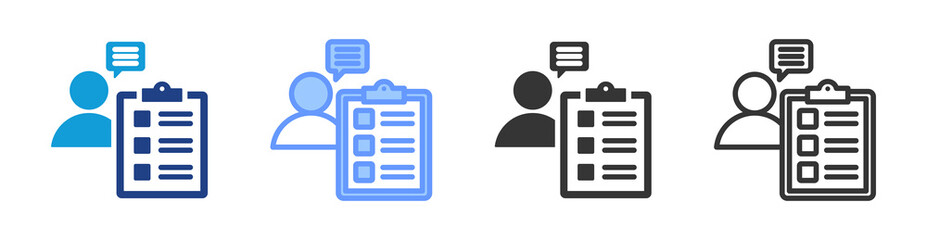 Poster - Language Proficiency Tests icon set multiple style collection